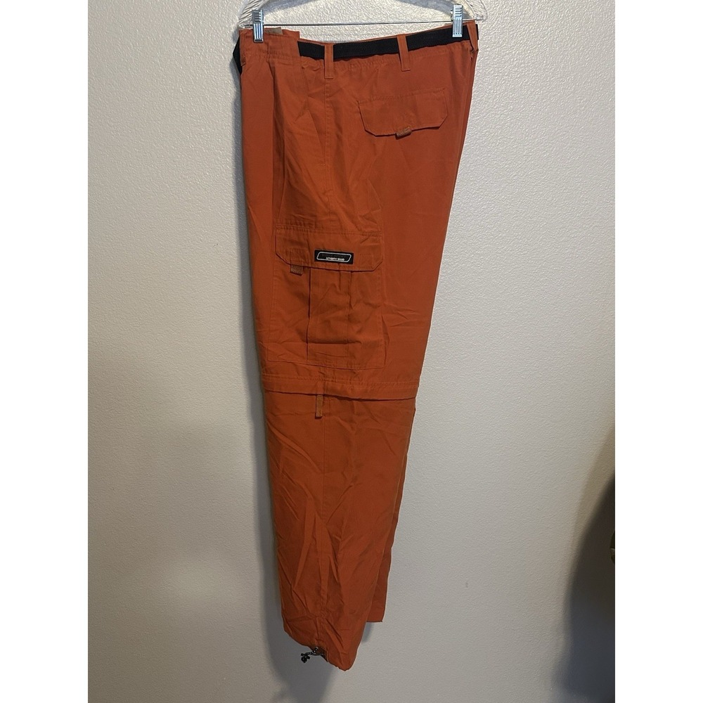 VIBES MEN XL Cargo Pants Convertible Baggy Orange Skater Paratrooper VTG Y2K NWT - Picture 9 of 13